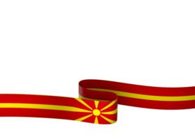 norte macedonia bandera elemento diseño nacional independencia día bandera cinta png