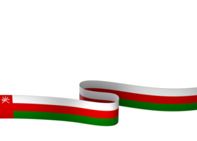 Oman flag element design national independence day banner ribbon png