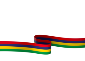 Mauritius flag element design national independence day banner ribbon png