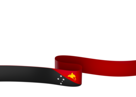 Papua New Guinea flag element design national independence day banner ribbon png