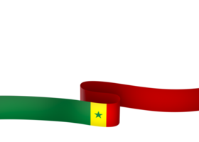 Senegal bandeira elemento Projeto nacional independência dia bandeira fita png