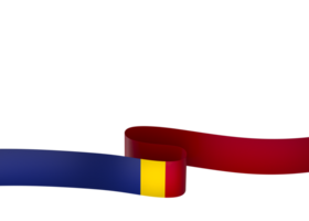 Romania flag element design national independence day banner ribbon png