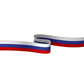 Russia flag element design national independence day banner ribbon png