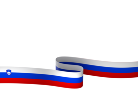 Slovenia flag element design national independence day banner ribbon png