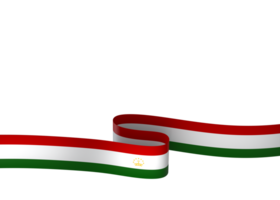 Tajikistan flag element design national independence day banner ribbon png