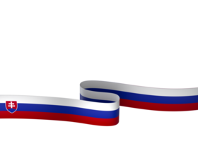 Slovakia flag element design national independence day banner ribbon png