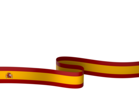 Spagna bandiera elemento design nazionale indipendenza giorno bandiera nastro png