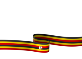 Uganda bandiera elemento design nazionale indipendenza giorno bandiera nastro png