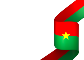 Burkina Faso flag element design national independence day banner ribbon png