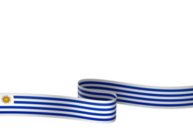 Uruguay flag element design national independence day banner ribbon png