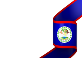 Belize flag element design national independence day banner ribbon png