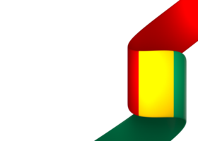 Guinea flag element design national independence day banner ribbon png