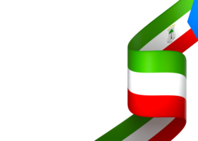 Equatorial Guinea flag element design national independence day banner ribbon png