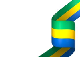 Gabon vlag element ontwerp nationaal onafhankelijkheid dag banier lint PNG