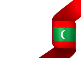 Maldives flag element design national independence day banner ribbon png