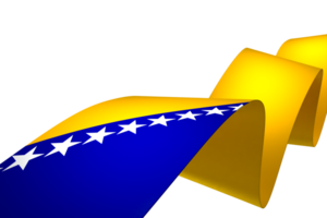 Bósnia e herzegovina bandeira elemento Projeto nacional independência dia bandeira fita png