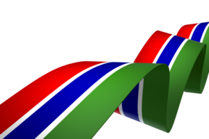 The Gambia flag element design national independence day banner ribbon png