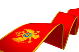 Montenegro flag element design national independence day banner ribbon png