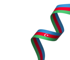 Azerbaijan flag element design national independence day banner ribbon png