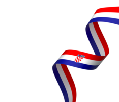 Croatia flag element design national independence day banner ribbon png