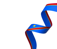 DR Congo flag element design national independence day banner ribbon png