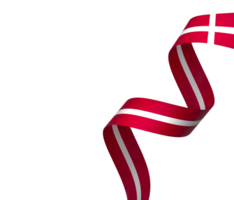 Denmark flag element design national independence day banner ribbon png