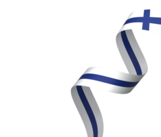 Finland flag element design national independence day banner ribbon png