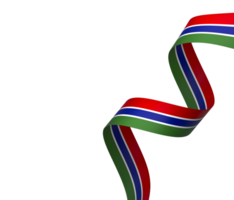 The Gambia flag element design national independence day banner ribbon png