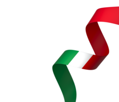 Italy flag element design national independence day banner ribbon png