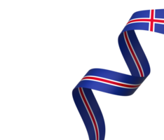 Islanda bandiera elemento design nazionale indipendenza giorno bandiera nastro png