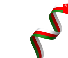 Oman flag element design national independence day banner ribbon png