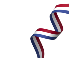 Netherlands flag element design national independence day banner ribbon png