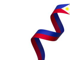 Philippines flag element design national independence day banner ribbon png