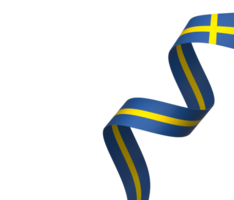 Sweden flag element design national independence day banner ribbon png