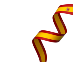 Spain flag element design national independence day banner ribbon png