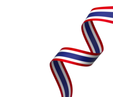 Thailand flag element design national independence day banner ribbon png