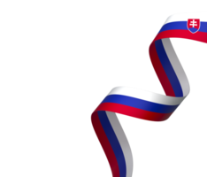 Slovakia flag element design national independence day banner ribbon png