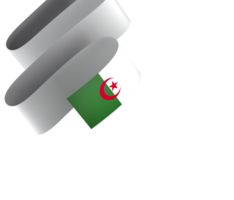 Algeria flag element design national independence day banner ribbon png