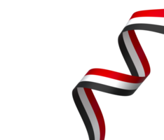 Yemen flag element design national independence day banner ribbon png