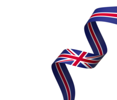 United Kingdom flag element design national independence day banner ribbon png