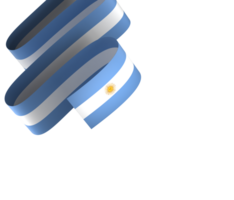 Argentina flag element design national independence day banner ribbon png