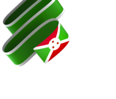 Burundi flag element design national independence day banner ribbon png