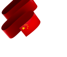 Chine drapeau élément conception nationale indépendance journée bannière ruban png