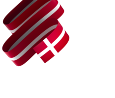 Denmark flag element design national independence day banner ribbon png