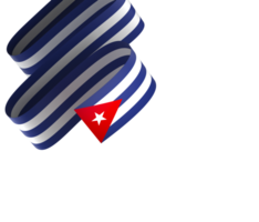 Cuba bandiera elemento design nazionale indipendenza giorno bandiera nastro png