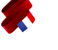 France flag element design national independence day banner ribbon png