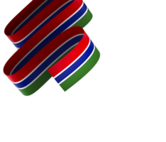 The Gambia flag element design national independence day banner ribbon png