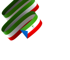 equatoriale Guinea bandiera elemento design nazionale indipendenza giorno bandiera nastro png