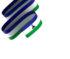 Lesotho flag element design national independence day banner ribbon png