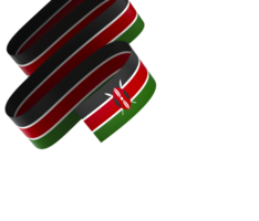 Kenya flag element design national independence day banner ribbon png